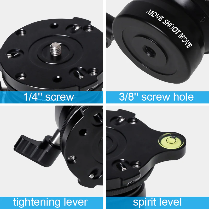 MSM Leveling Base with Bubble Level — Level Shots in Seconds, No Tripod Leg Adjustments Needed - Image 5